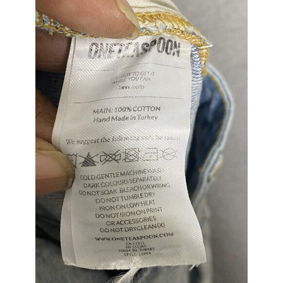 ONE TEASPOON REVOLVE Kansas Streetwalker Denim Shorts Size 25 NWT 80s Retro - Picture 5 of 6